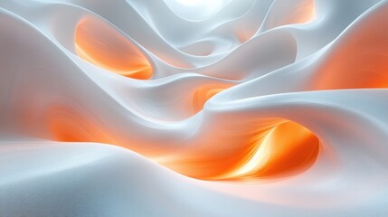 Obraz premium Futuristic Abstract Minimalism with Smooth Curves and Soft Lighting