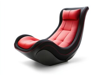 Modern red and black lounge chair