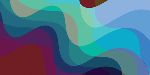 Sea waves layered vector background illustration and sea beach