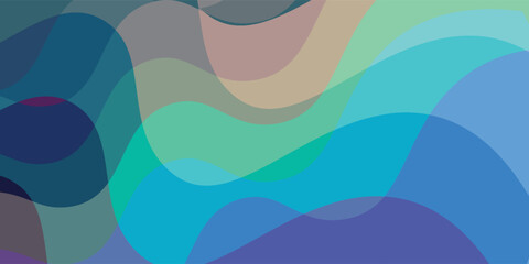 Sea waves layered vector background illustration and sea beach