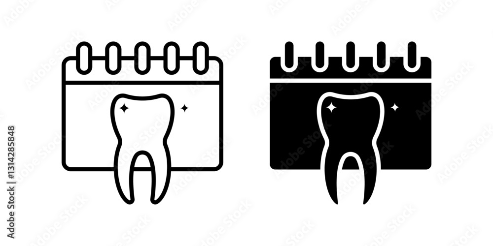 Poster calendar icon set. for mobile concept and web design on white background