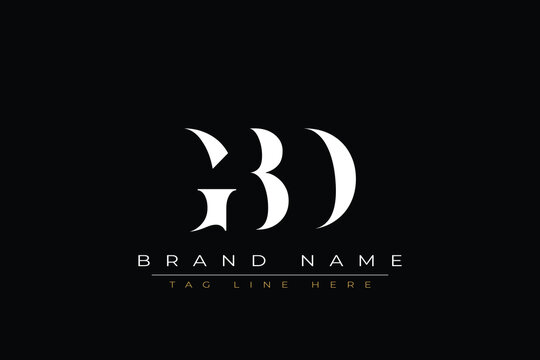 GBD abstract letter logo design. This logo is designed by three abstract letters.
