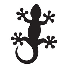 Gecko silhouette vector illustration Gecko silhouette vector