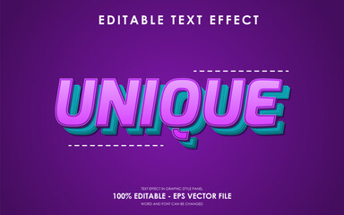 Editable Unique 3D Text Effect