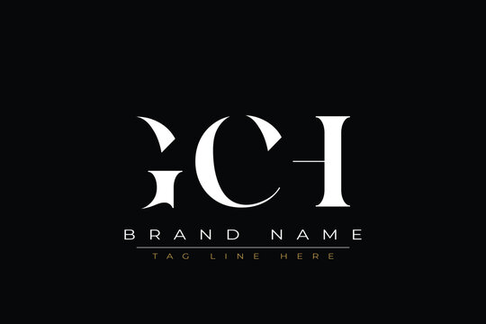 GCH abstract letter logo design. This logo is designed by three abstract letters.