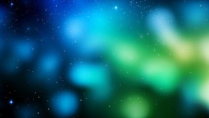 Fototapeta premium Dreamy gradient of blue and green starscape