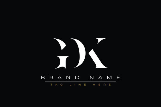 GDK abstract letter logo design. This logo is designed by three abstract letters.