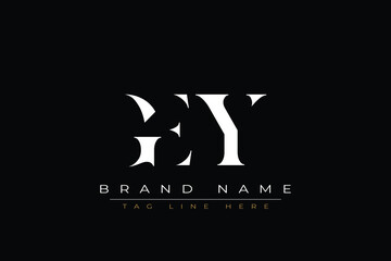 Fototapeta premium GEY abstract letter logo design. This logo is designed by three abstract letters.