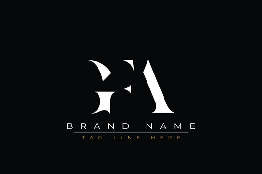 GFA abstract letter logo design. This logo is designed by three abstract letters.