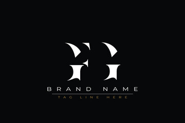 GFG abstract letter logo design. This logo is designed by three abstract letters.