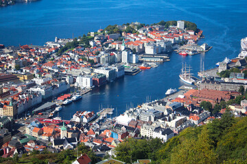 Luftaufnahme Bergen in Norwegen