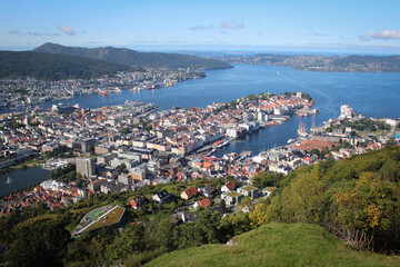 Luftaufnahme Bergen in Norwegen