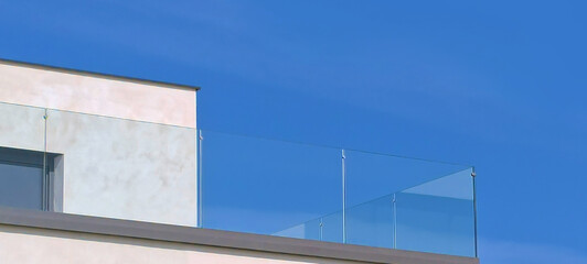 Modèle de garde-corps en verre 