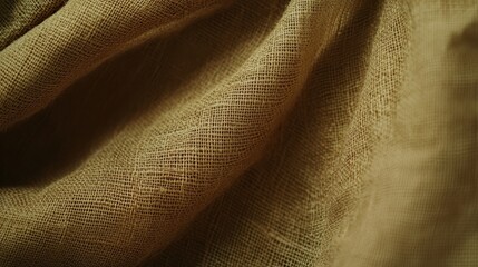 Textured Warm Beige Fabric Close-Up with Natural Fibers Perfect for Fashion, Interior Design, and Crafts