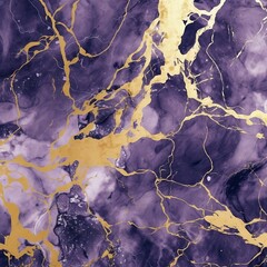 Fototapeta premium Abstract Purple and Gold Marble Texture