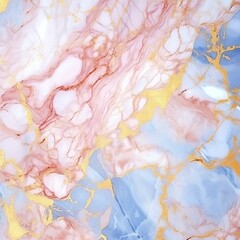 Pink, Blue, and Gold Marble Texture
