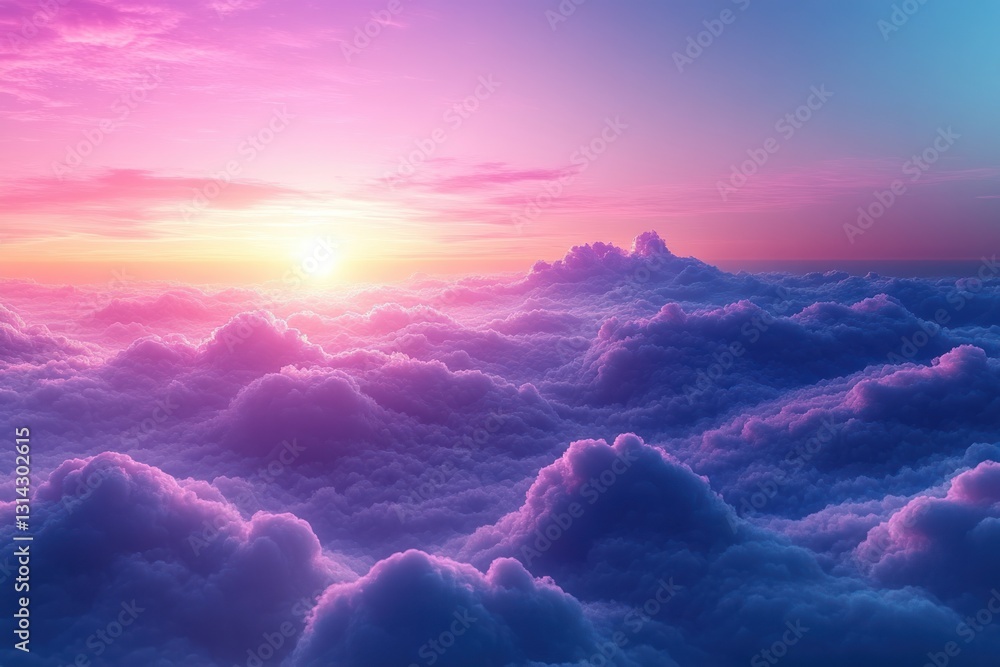 Aufkleber pastel gradient background abstract art soft ethereal holographic texture colorful digital noise eff