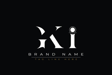 GKI abstract letter logo design. This logo is designed by three abstract letters.