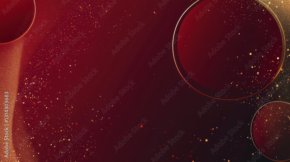 Poster elegant red circles: an eye-catching abstract design features several subtly textured red circles, i