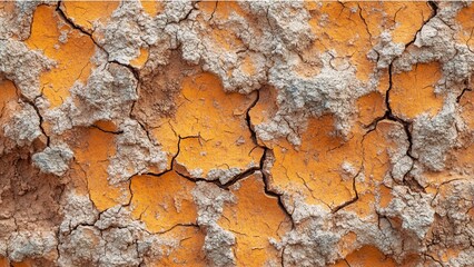 Fototapeta premium Dry and cracked clay wall background