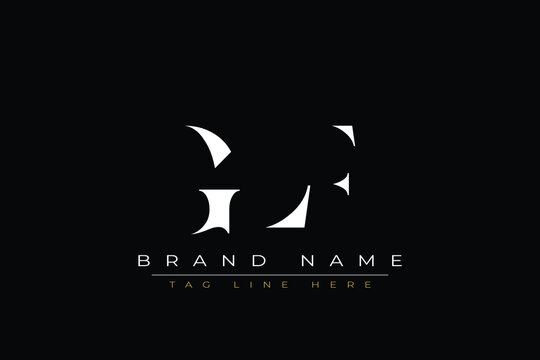 GLF abstract letter logo design. This logo is designed by three abstract letters.