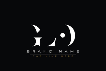 GLO abstract letter logo design. This logo is designed by three abstract letters.