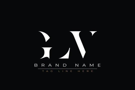 GLV abstract letter logo design. This logo is designed by three abstract letters.