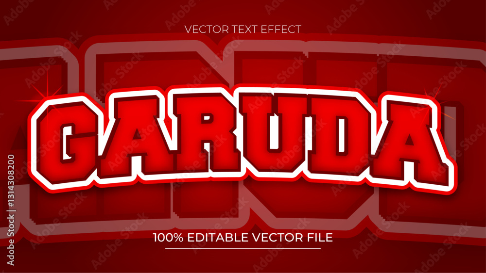Poster red text effect editable futuristic neon text style