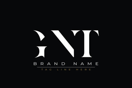 GNT abstract letter logo design. This logo is designed by three abstract letters.