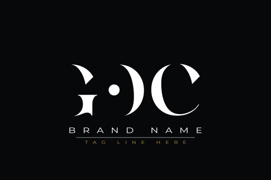 GOC abstract letter logo design. This logo is designed by three abstract letters.