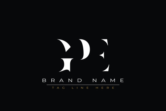 GPE abstract letter logo design. This logo is designed by three abstract letters.