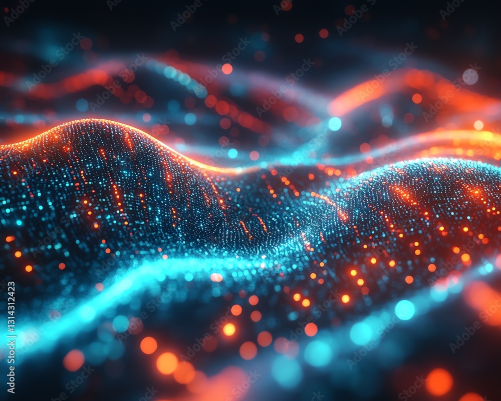 Aufkleber A vibrant, digital representation of user profiles, with glowing data streams flowing between them, emphasizing connectivity and the seamless flow of information in a network