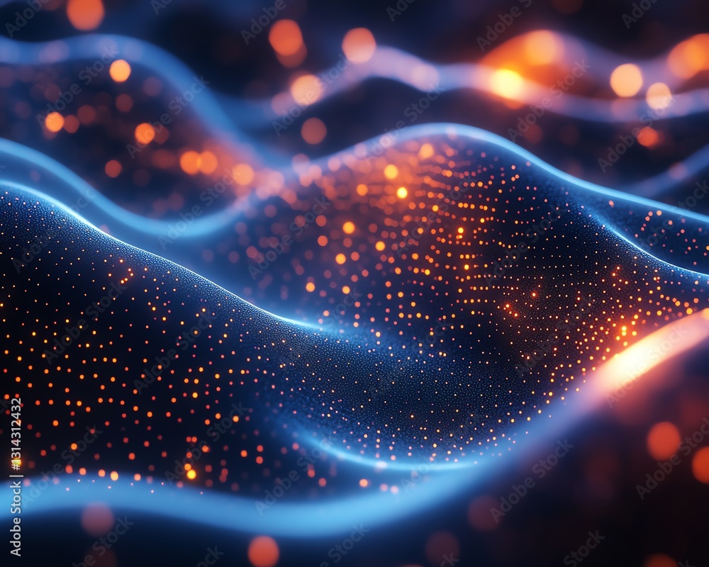 Aufkleber a vibrant, digital representation of user profiles, with glowing data streams flowing between them, 