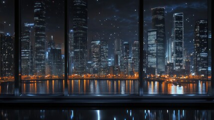 Ultra-wide panoramic monitor, modern and isolated