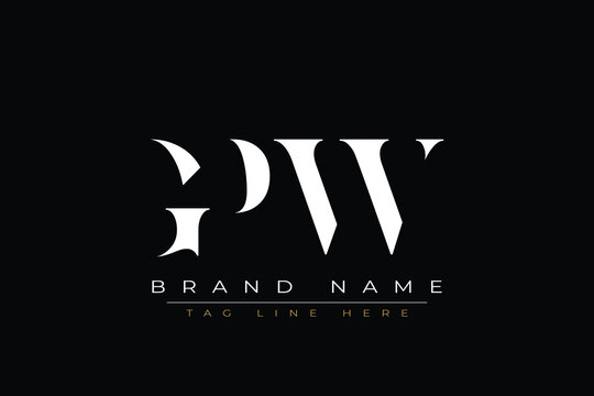 GPW abstract letter logo design. This logo is designed by three abstract letters.