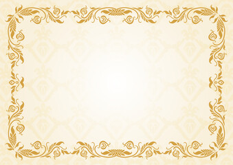 アンティーク表彰状背景枠
