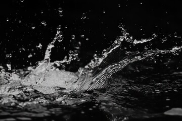 Water splashing dramatically, refreshing and isolated