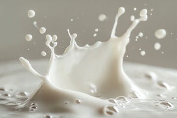 White milk splashes, dynamic and fluid isolated