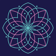 A futuristic-and-geometric-flower-element.