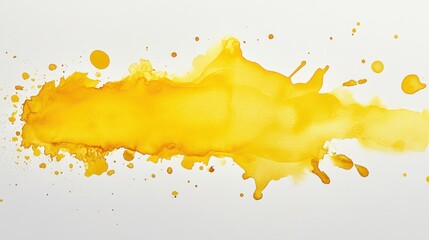 Yellow watercolor splash, vibrant and artistic isolated