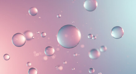 Abstract Background Clear Bubbles Pastel Aesthetic