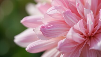 Fototapeta premium Close-Up of a Delicate Pink Flower Blooming with Soft Petals in Natural Light