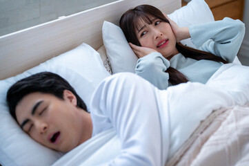 いびきに悩まされる日本人女性