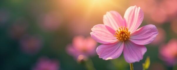 Fototapeta premium Close-up of delicate flower, soft focus background , elegant, photography