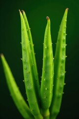 Fototapeta premium Close-up of multiple slender okra, glistening , market, moist