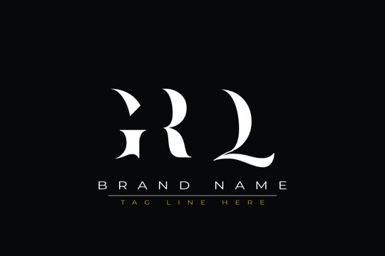 GRQ abstract letter logo design. This logo is designed by three abstract letters.