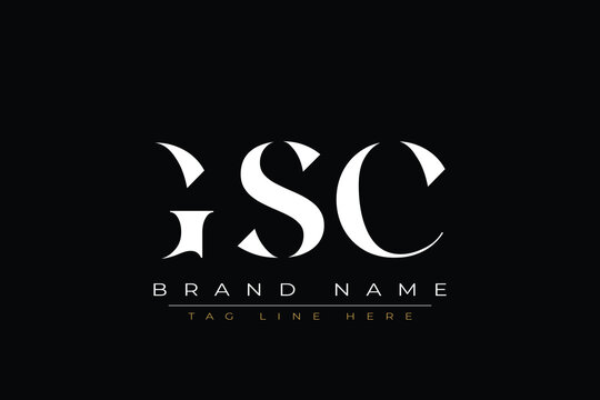 GSC abstract letter logo design. This logo is designed by three abstract letters.