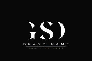 Obraz premium GSD abstract letter logo design. This logo is designed by three abstract letters.