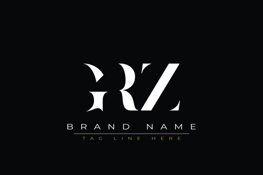 GRZ abstract letter logo design. This logo is designed by three abstract letters.