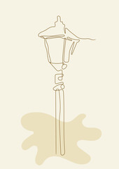 Streetlight line art .eps